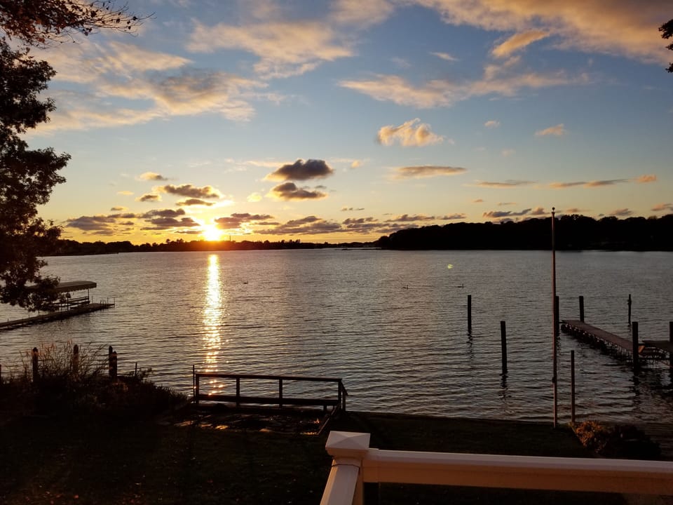 sunsets from the porch and decks