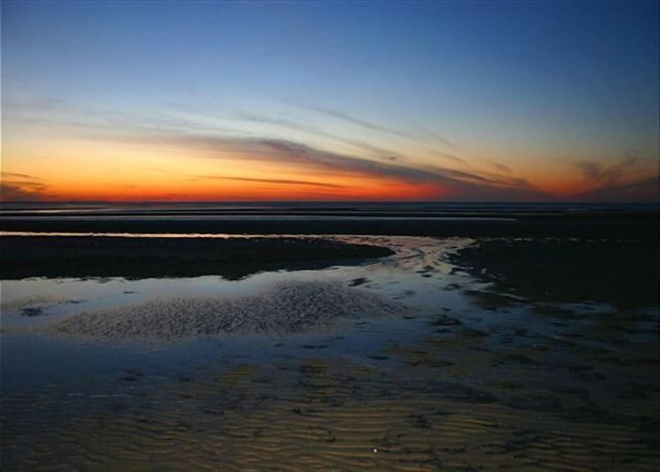 Beach Sunset.  House faces west.