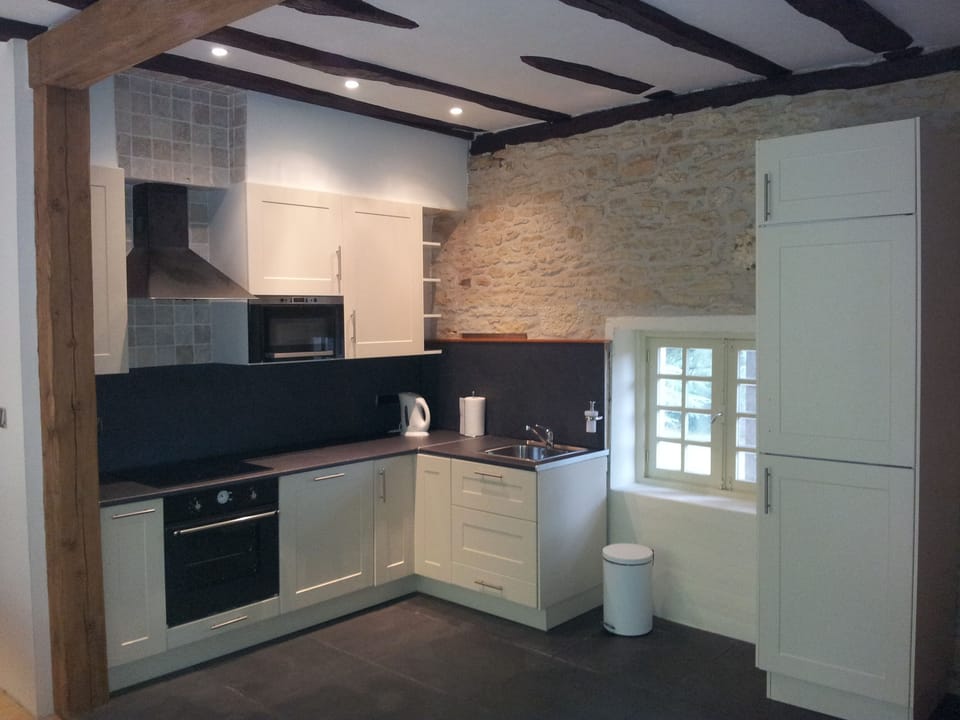 the kitchen