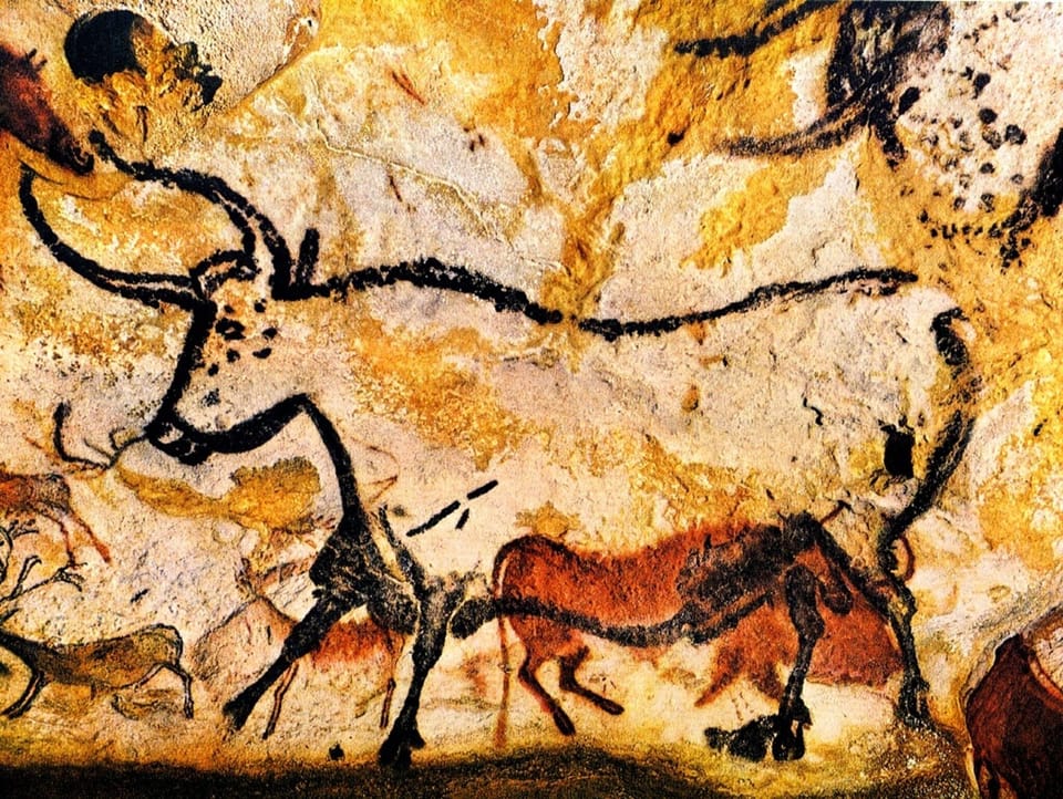 Lascaux  cave with prehistorical peintings