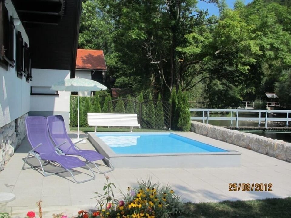 relax at the pool, backside of the house