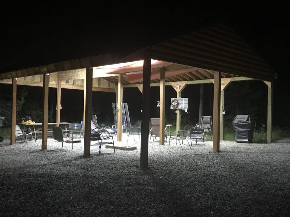 Enjoy our large covered “party room”.