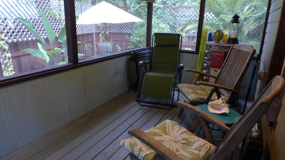 Screened back porch



