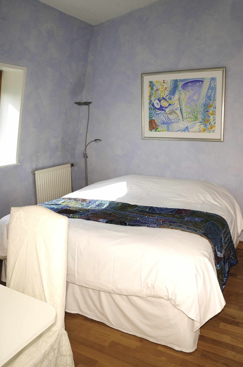 A huge bed by French standards with a down mattress!  Twin beds are possible too