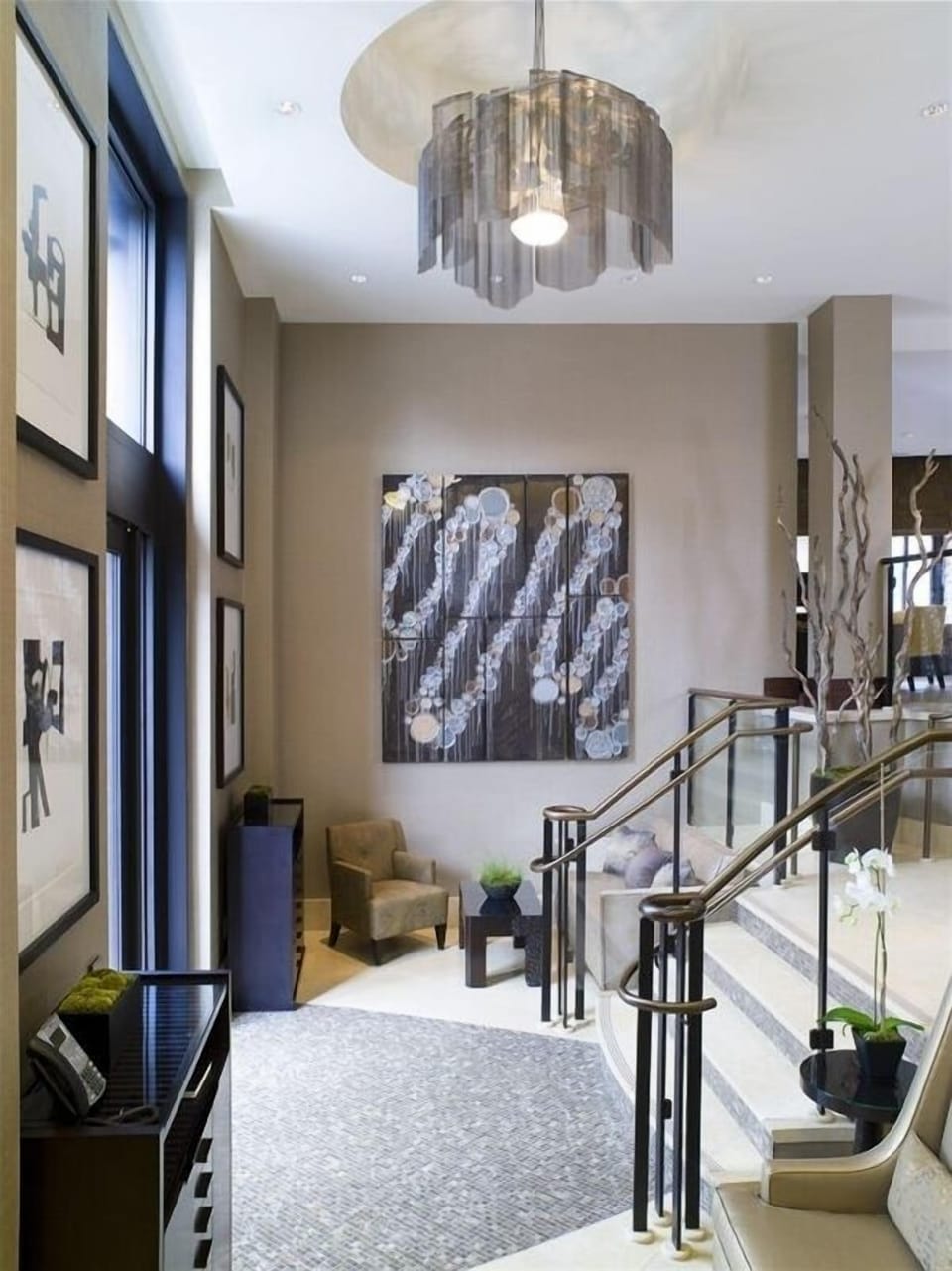 Beautiful Contemporary Entryway to Fairmont Residence lobby