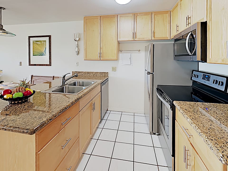 Our modern kitchen is a chefs dream, equipped with everything you need to whip up delicious meals.