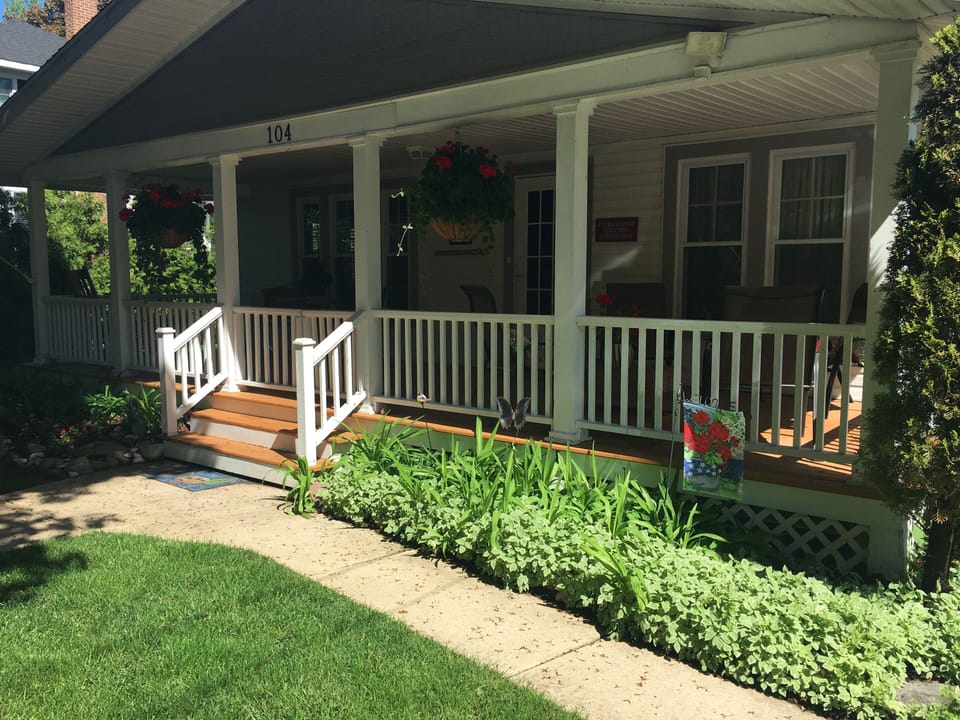 Front porch - great place to relax & watch the world go by!