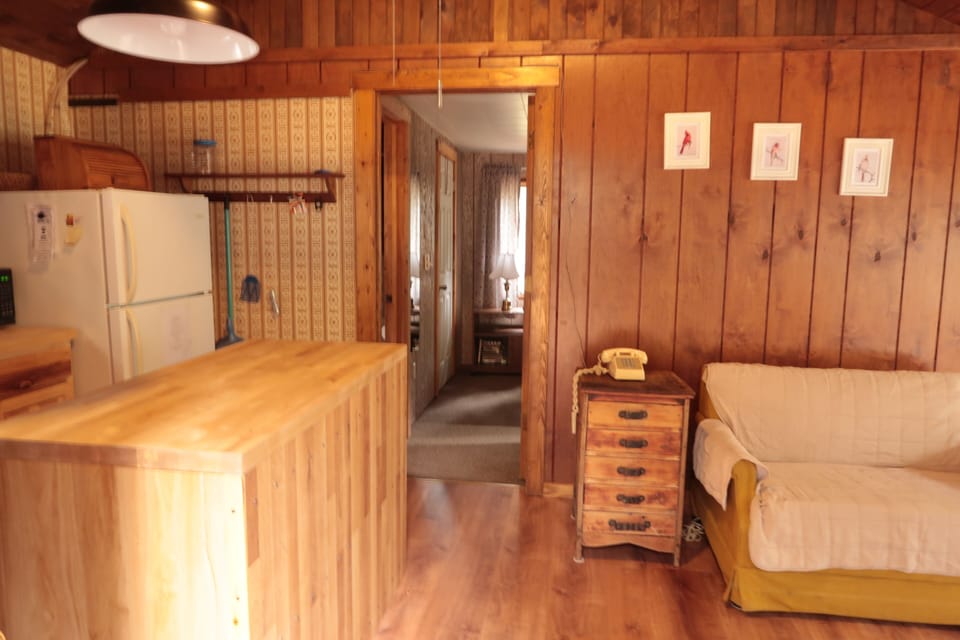 View as you walk in the door.