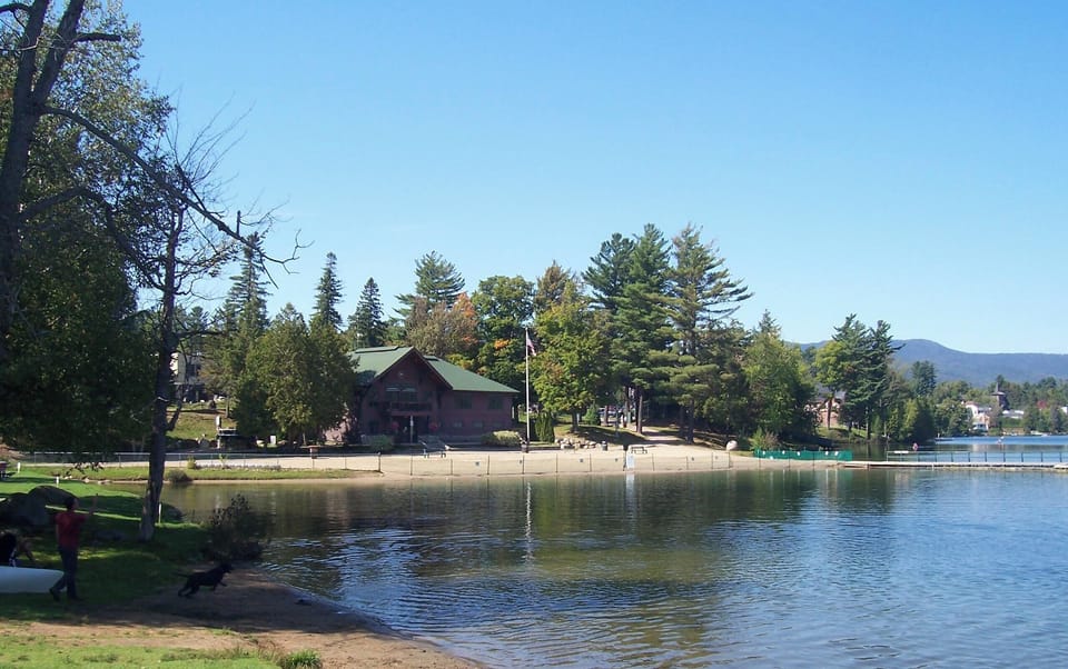 The beach on Mirror Lake: swimming - 3 floats, kayaking, tennis and a bathhouse!