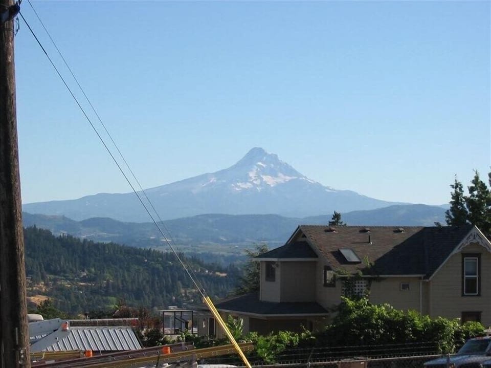Mt. Hood view from the kitchen & the front deck