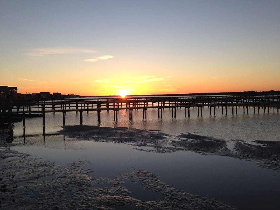 Postcard sunsets over the sound.  Taken just south of the Surf City bridge.