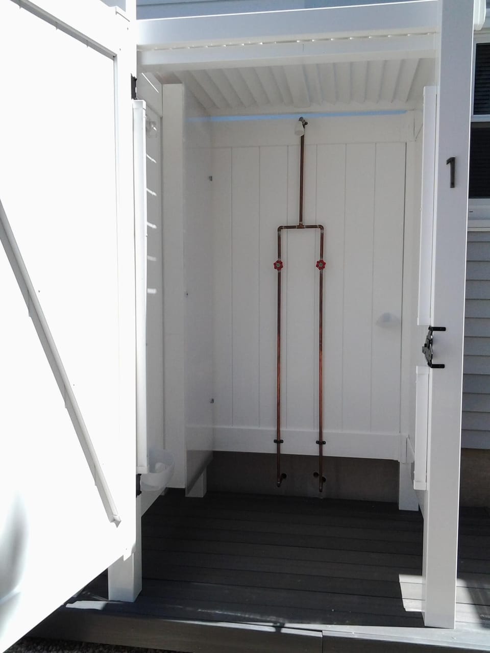 A look inside outdoor shower