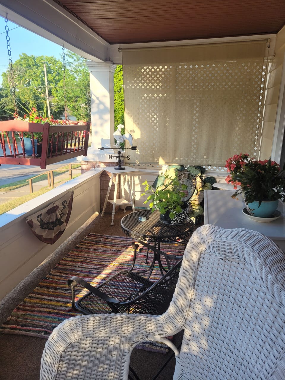 Relax on the Front Porch after a Day of Sightseeing!