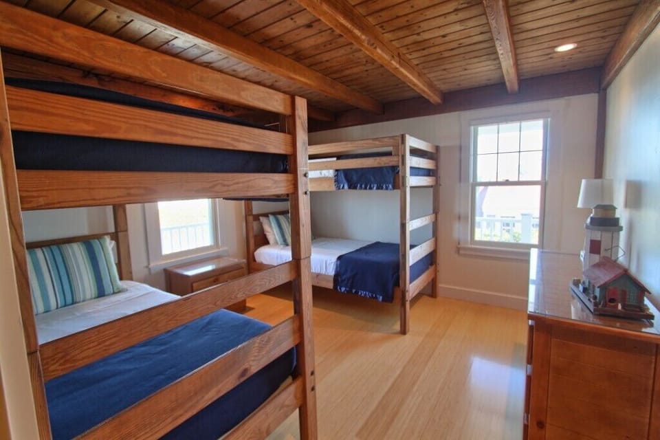 First floor bunk bedroom.  All bedrooms are equipped with flat screen TVs.