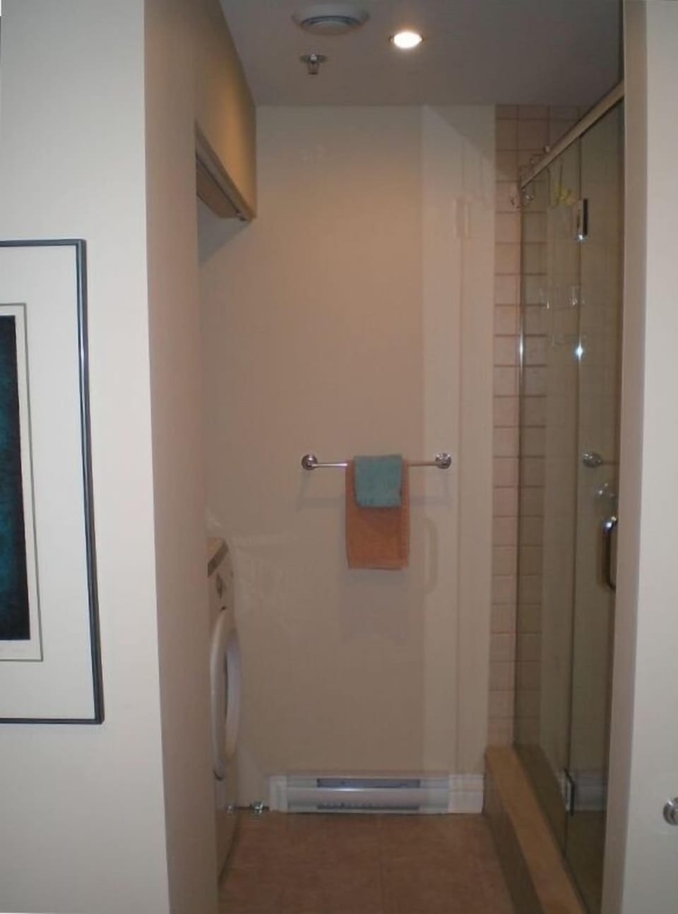 Shower, take a bath, do up some laundry...it's a spacious bathroom.