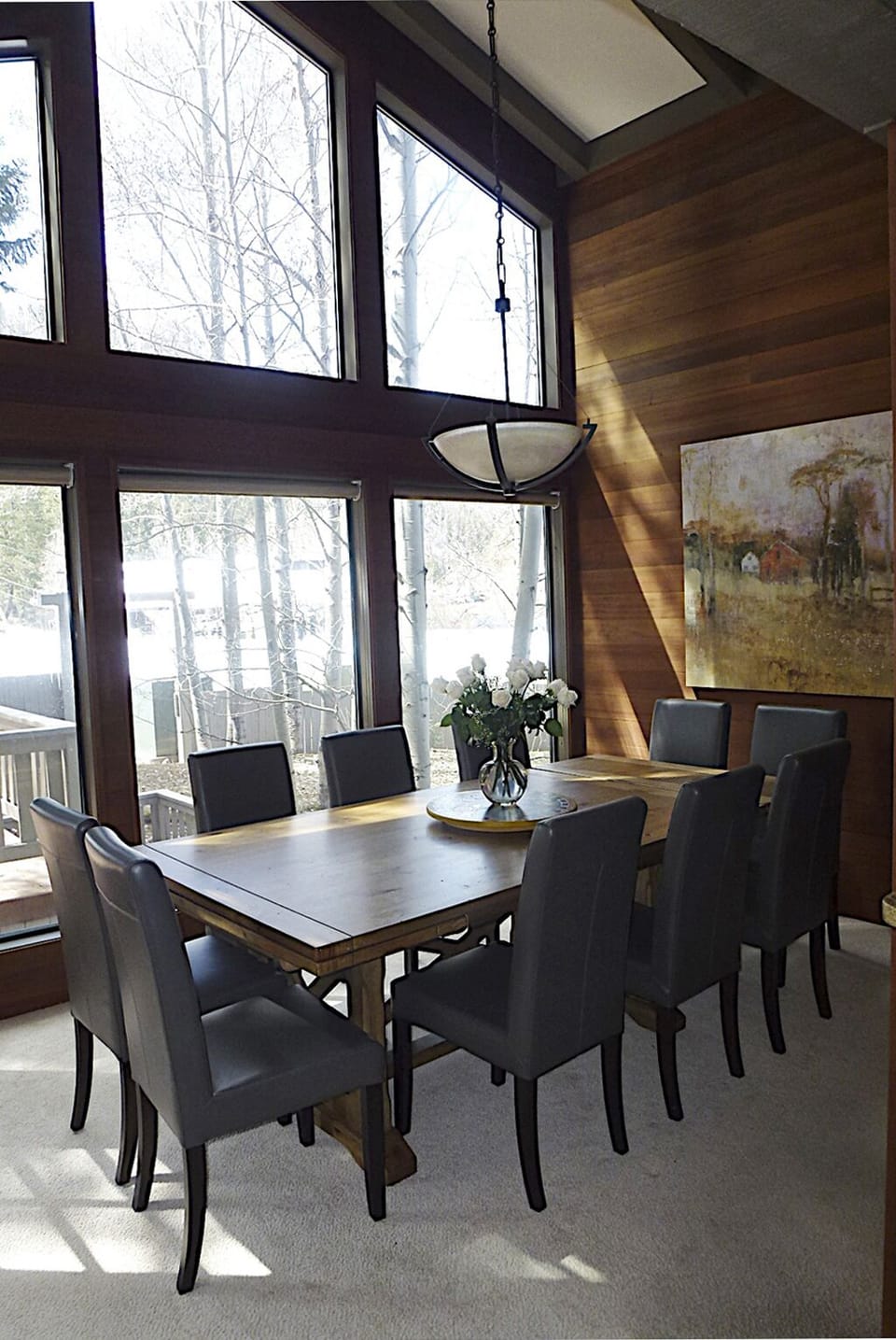 Dining room easily seats ten plus.