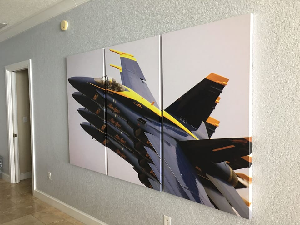 A Blue Angel Welcome as you enter down the Hallway