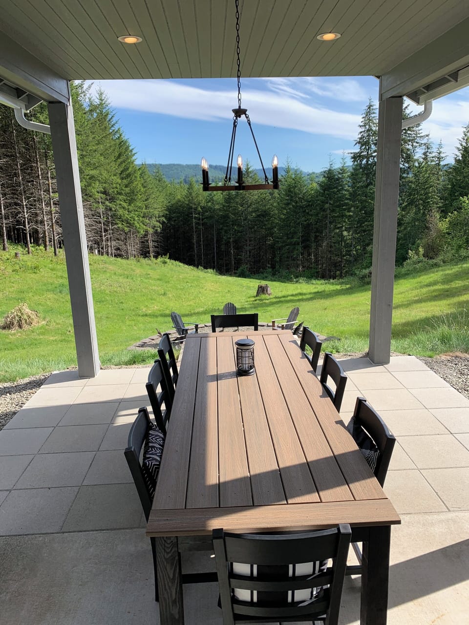 Large patio table for family gatherings!