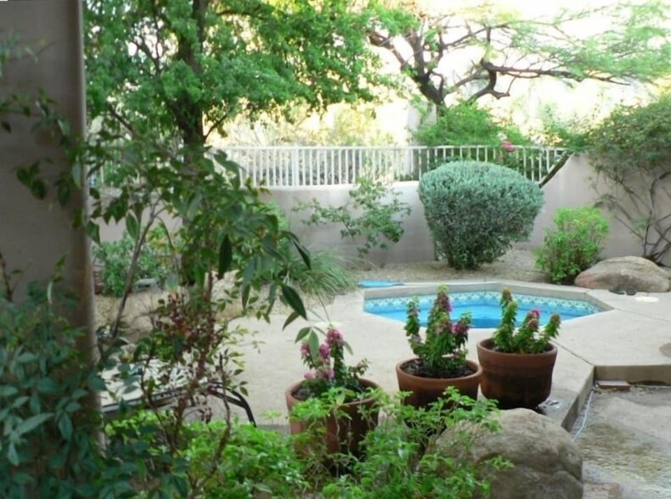 Beautiful outdoor heated soaking tub