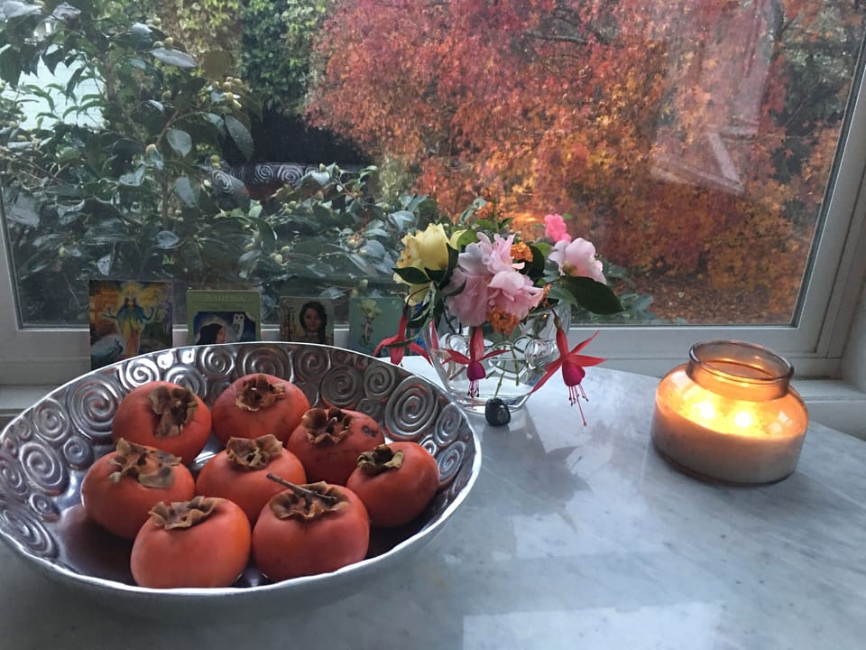 The view from the kitchen nook where you can work or eat from.