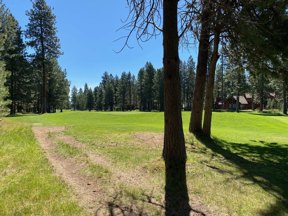 View of 2nd Fairway of Big Meadow golf course from east side of property