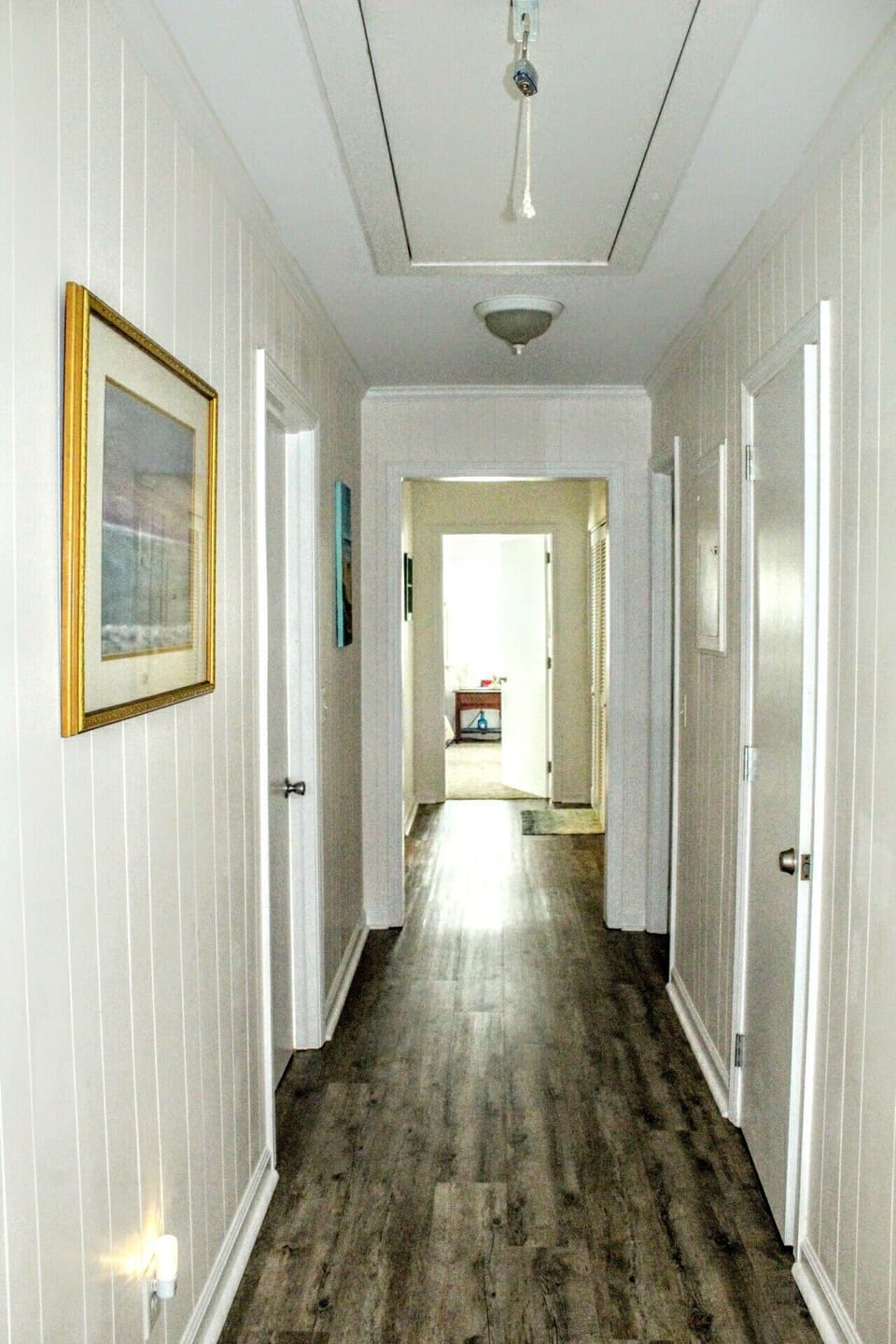 Hallway to the Master King, 2nd Queen, Full/Twin with trundle and 3rd bathroom