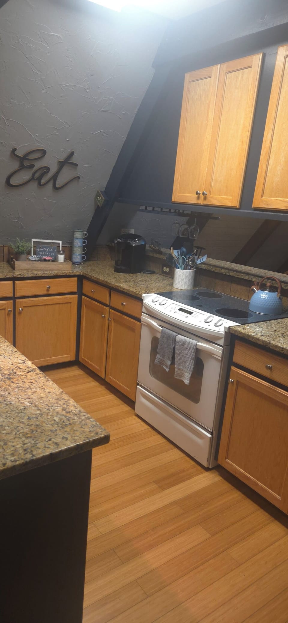 indoor, coffee and or coffee maker, kitchen, oven, stovetop