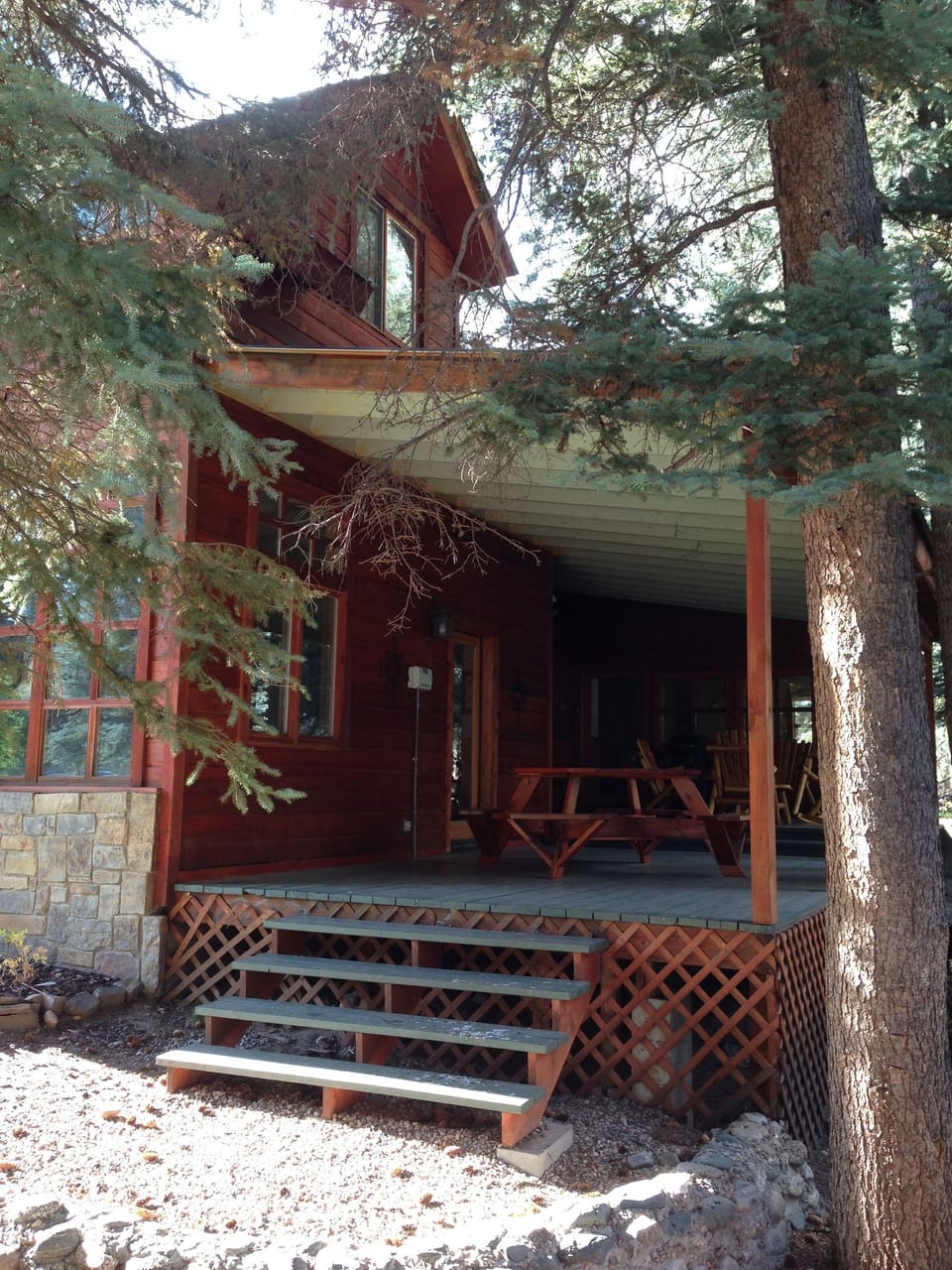 Covered, back deck