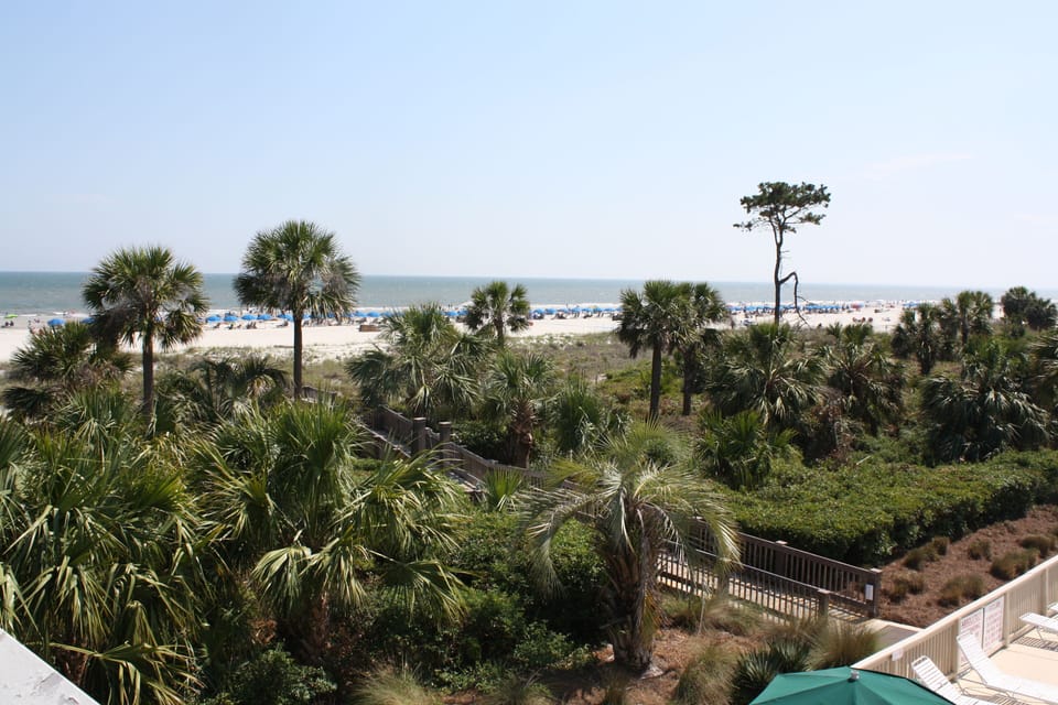 View from condo private balcony