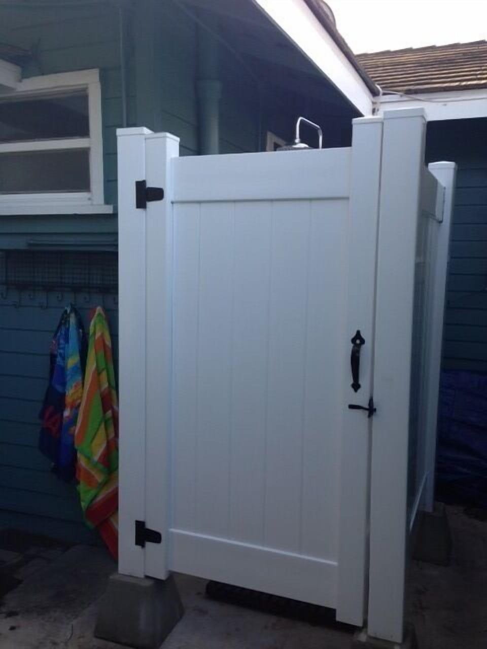 Outdoor hot shower