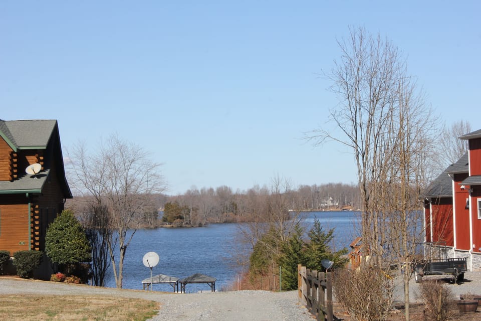 walking past neighbor's houses to our cove/dock/deck, very close walk
