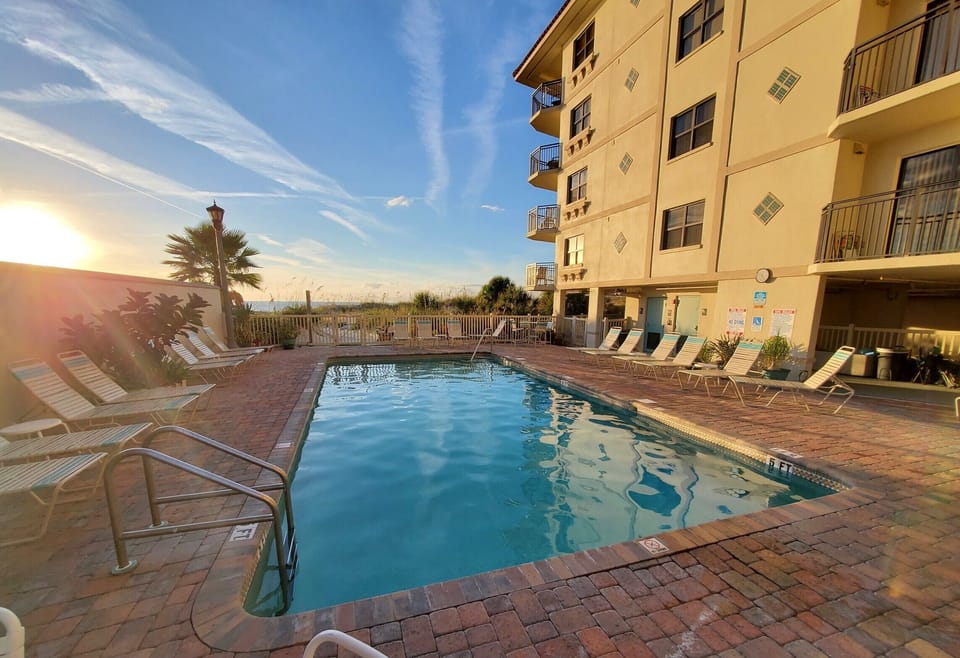 pool and hot tub directly off the beach