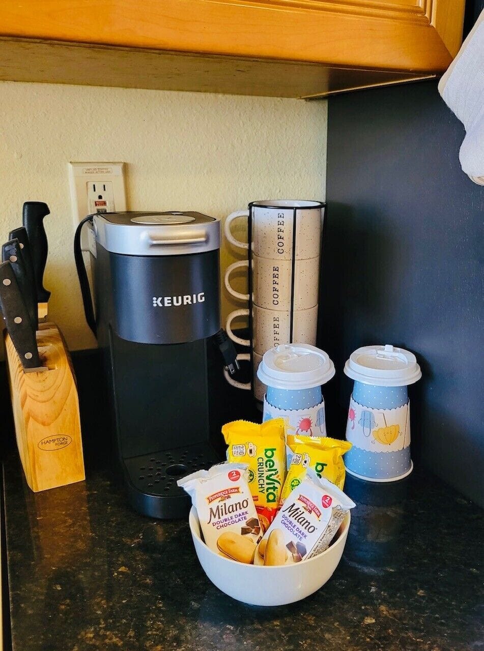 Keurig plus a drip Mr Coffee machine to make your morning coffee