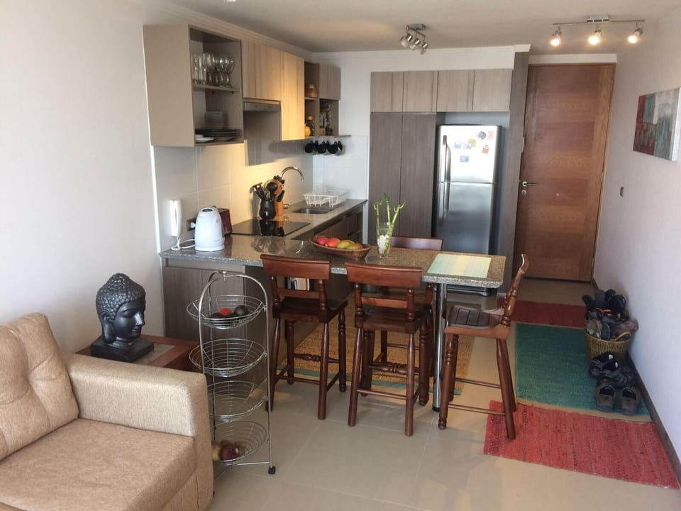Living, cocina, entrada