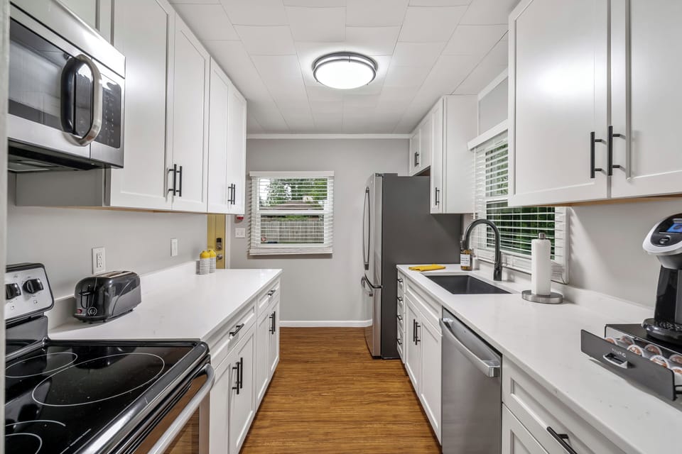 Kitchen is brand new and fully stocked