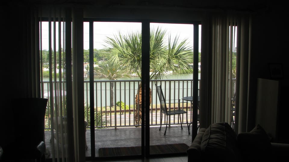 View of the balcony from our living room