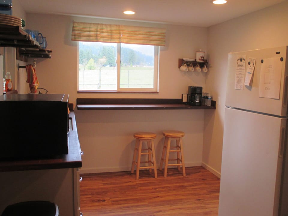 Kitchen looking out toward town
