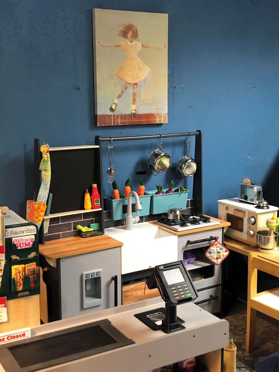 Basement pretend play fun!