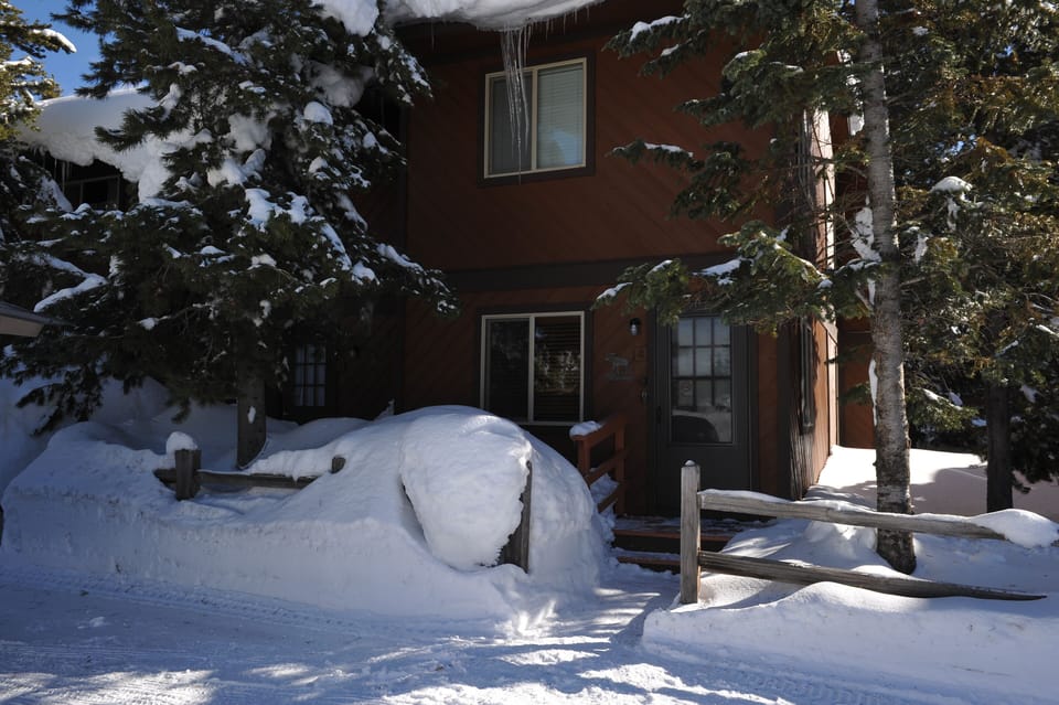 Snowmobile right to the front door