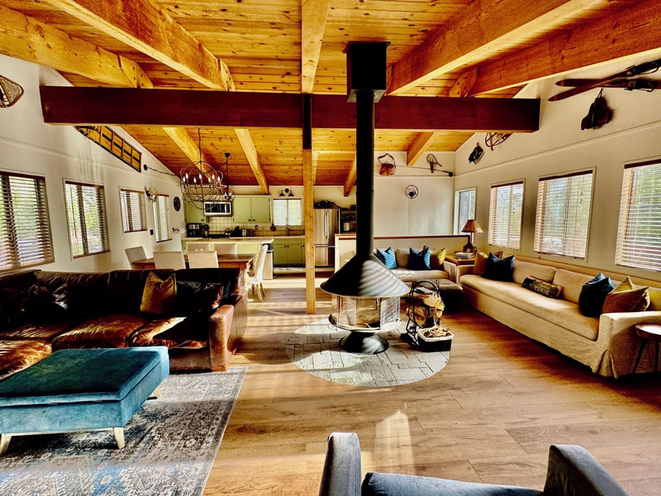 GREAT ROOM: Lliving area, dining, kitchen and full bathroom are all upstairs 