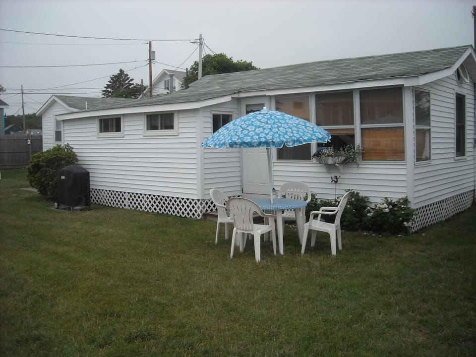 Outdoor furniture and a weber grill are available for your enjoyment!