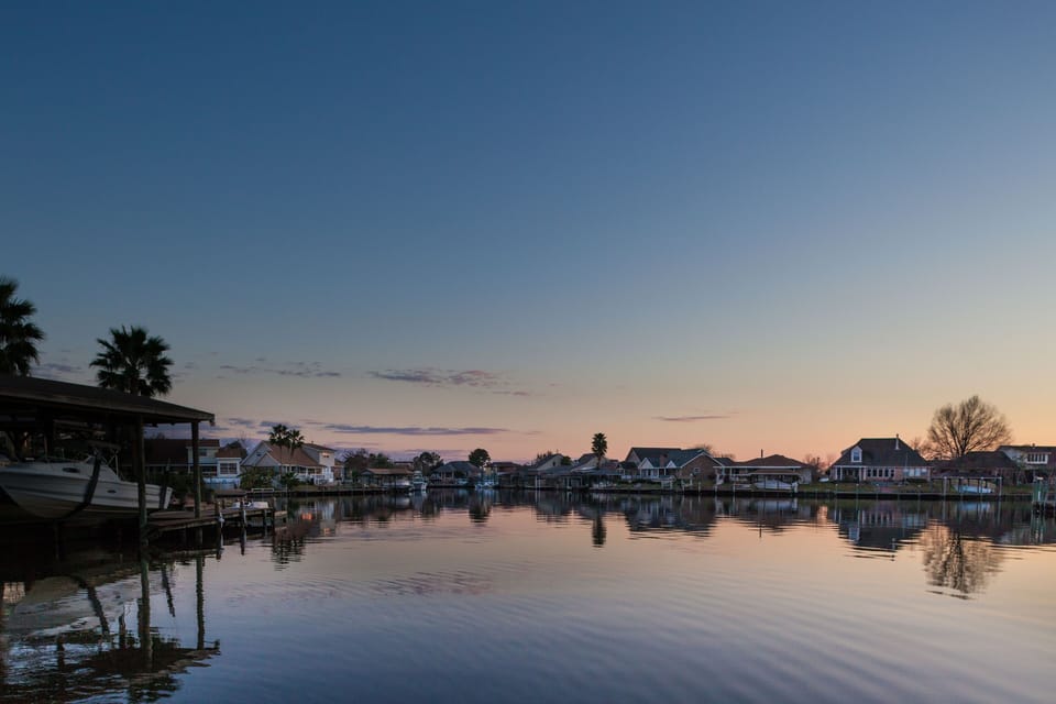 View Looking South On the Bayou from in front of our home