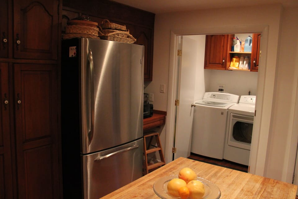 washer and dryer is just off of kitchen
