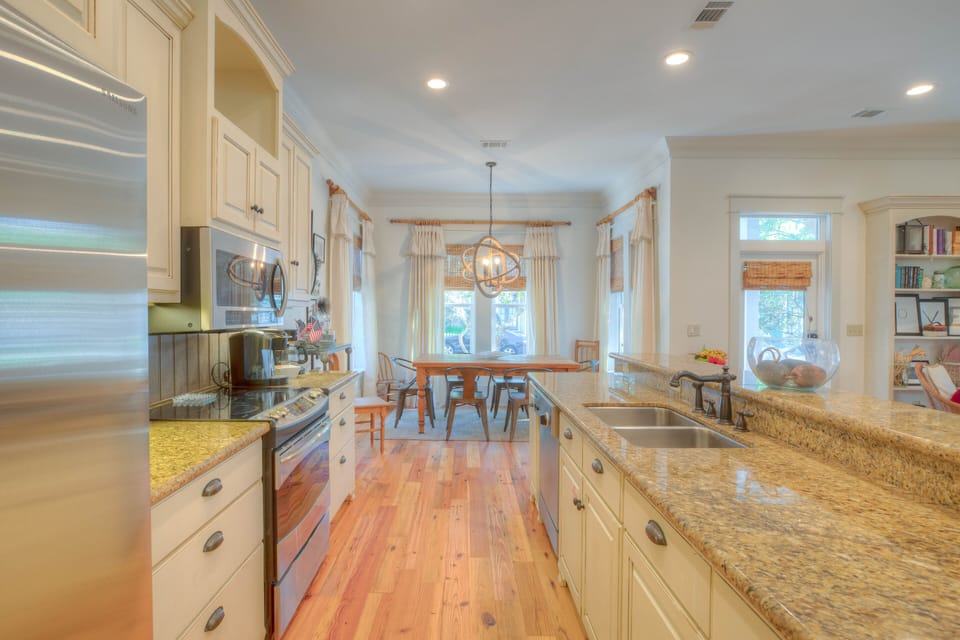 Fully stocked kitchen