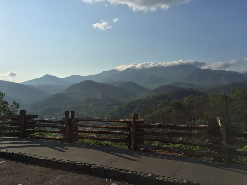 A view from one of the overlooks only minutes from the cabin. 