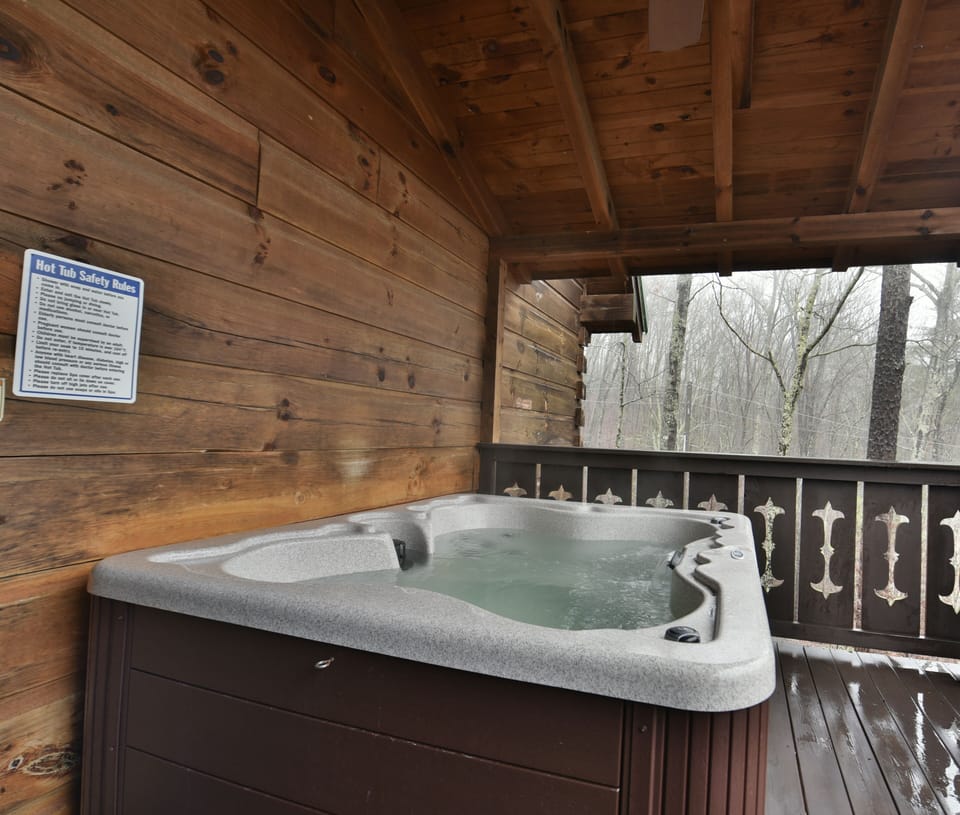 Relax in the new hot tub! 
