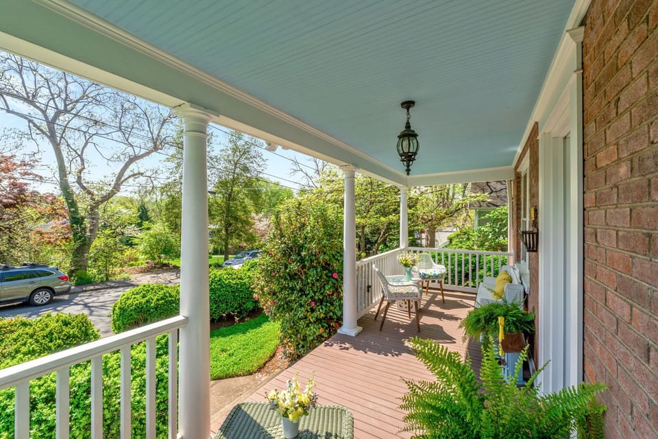 Welcoming large front porch.