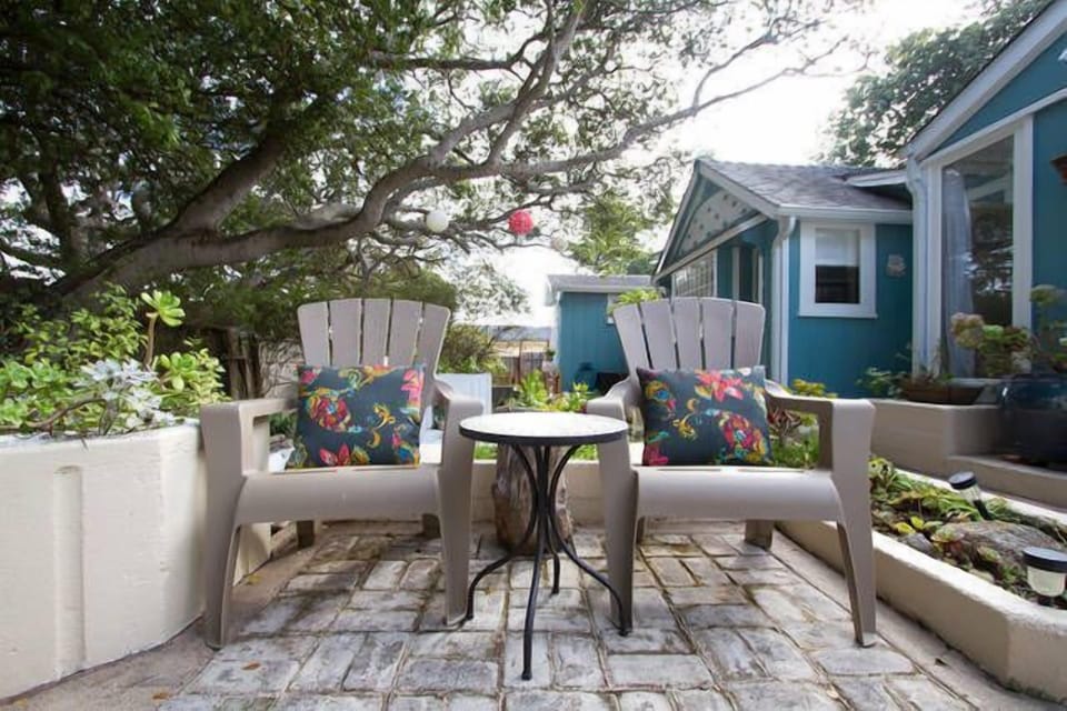 Sitting area in the back of the house