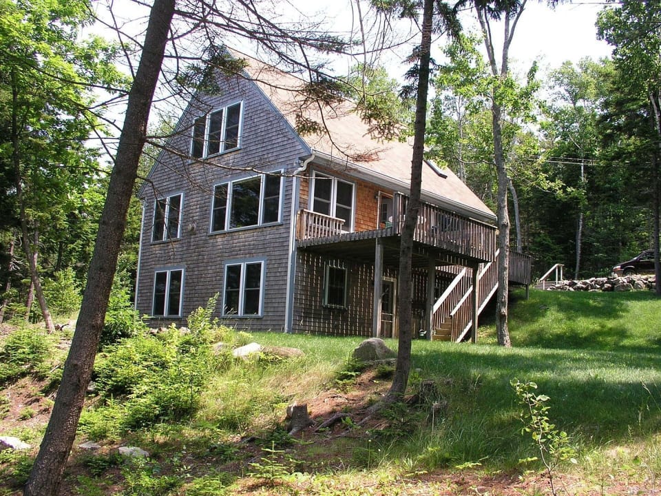It is a three story, all year home with large deck.