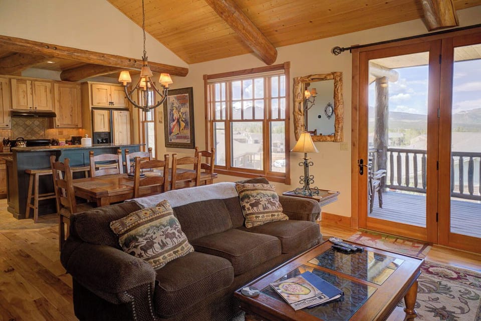 Great room with views of the mountains